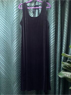GAP Black Velvet Maxi Tank Dress